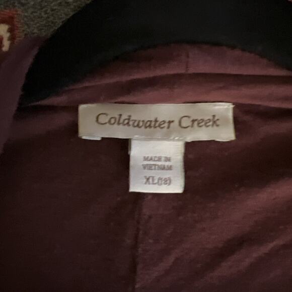 Coldwater Creek Burgundy Layered Look Faux Wrap Top w/Built-In Tank Size XL 18 - Picture 2 of 4